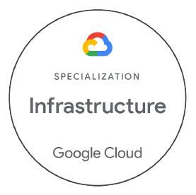 羽昇國際通過 Google Cloud 所頒發之 「基礎架構專業認證」專業認證（Infrastructure Specialization）。此專業認證肯定羽昇國際在針對 Google Cloud 基礎架構有設計和規劃、部署和管理、優化性能以及解決問題的豐富經驗，擁有全面的 Google Cloud 產品知識以及成功執行大型專案客戶轉型的成功案例。